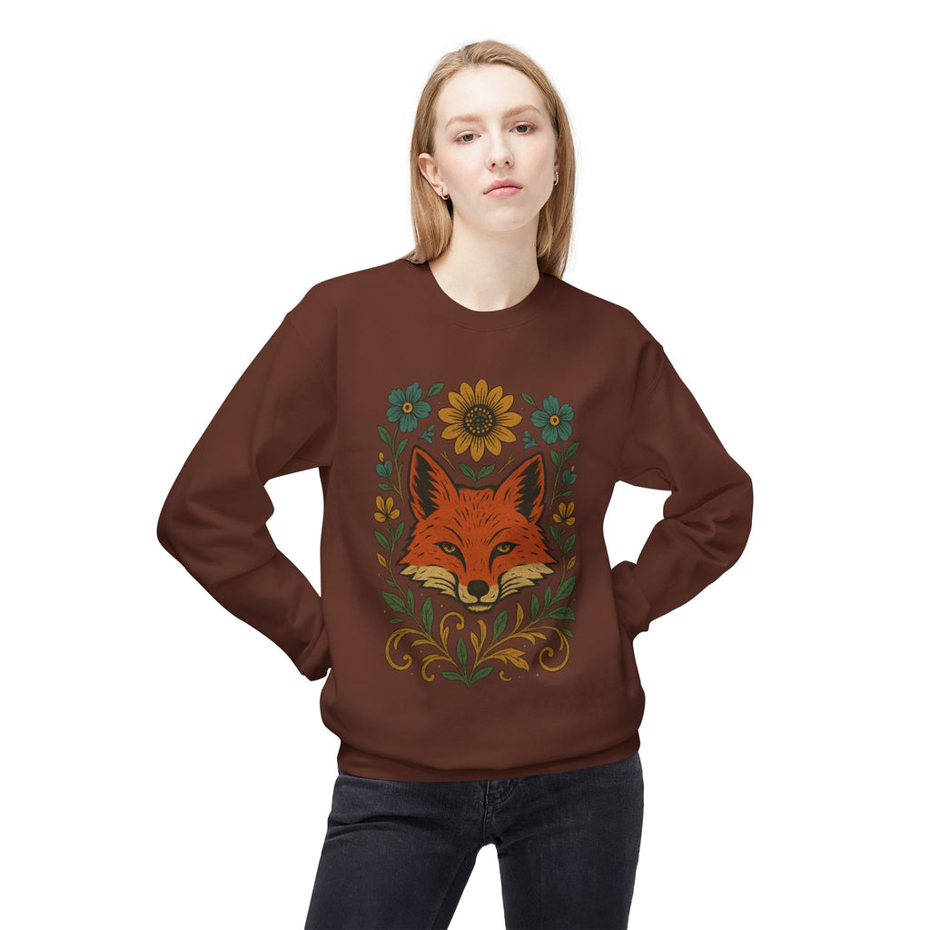 Cozy Fox Sweatshirt - Unisex Midweight Fleece Pullover, Perfect for Fall Layering, Nature Lovers Gift, Cute Animal Apparel, [...]