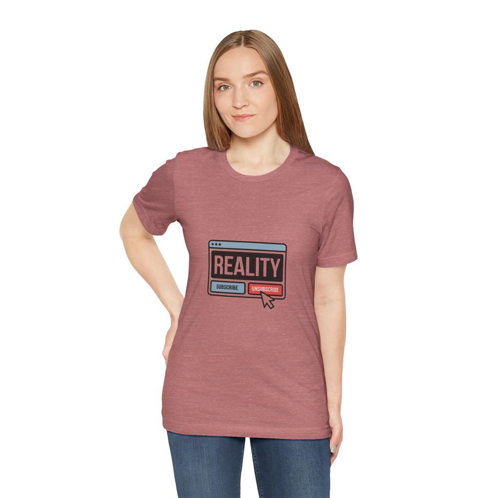 Reality Click Unisex Tee, Funny Graphic Shirt, Casual Wear, Geeky Apparel, Gift for Him/Her, Cool Tee for Everyday Style