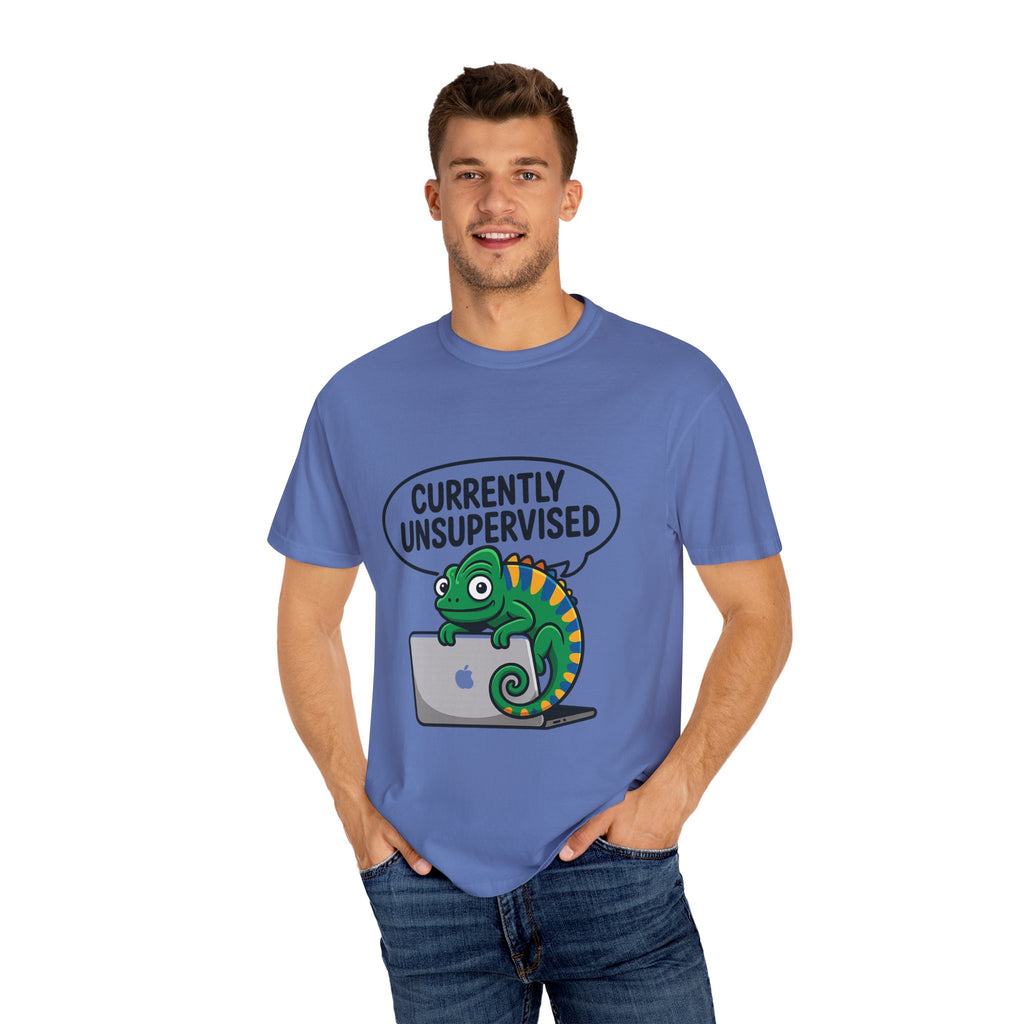 Whimsical Unisex T-Shirt, Currently Unsupervised Shirt, Fun Gift for Teens, Robot Graphic Tee, Casual Everyday Wear