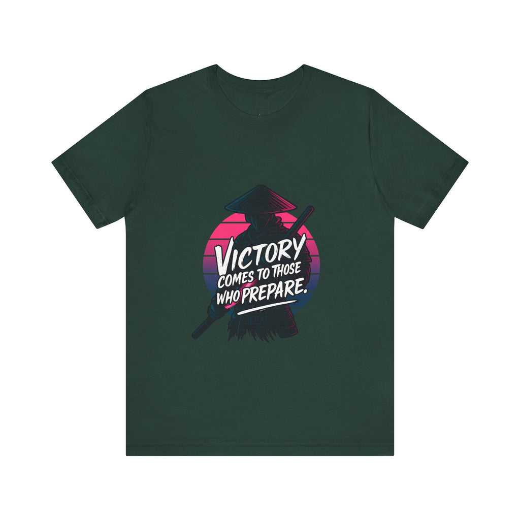 Victory Comes to Those Who Prepare Tee, Motivational T-Shirt, Unisex Graphic Tee, Inspirational Casual Wear, Gift for Gamers and Coaches