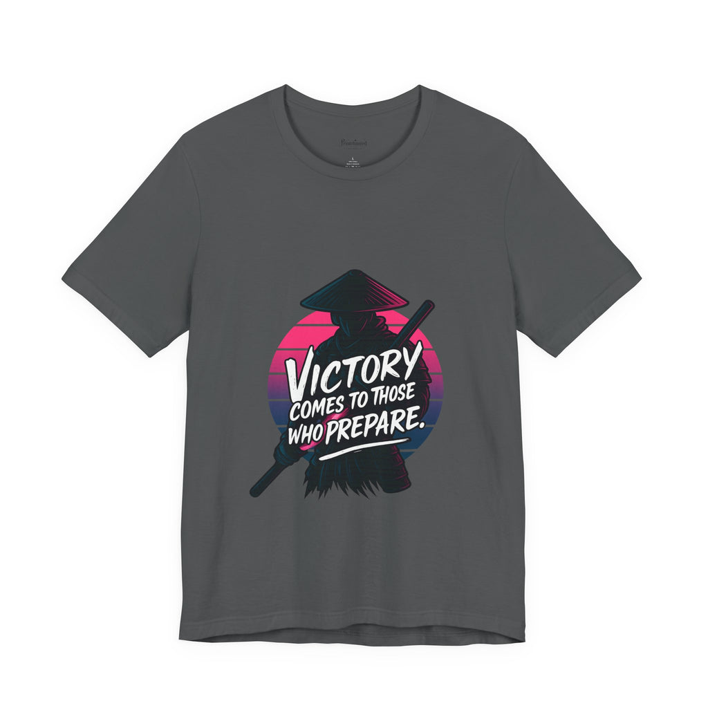Victory Comes to Those Who Prepare Tee, Motivational T-Shirt, Unisex Graphic Tee, Inspirational Casual Wear, Gift for Gamers and Coaches