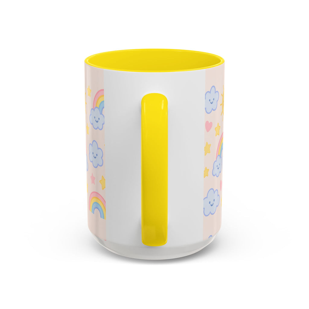 Whimsical Coffee Mug - Rainbow Sunshine Cloud Design, Cute Gift for Kids, Cheerful Home Decor, Perfect for Birthdays, Coffee Lover