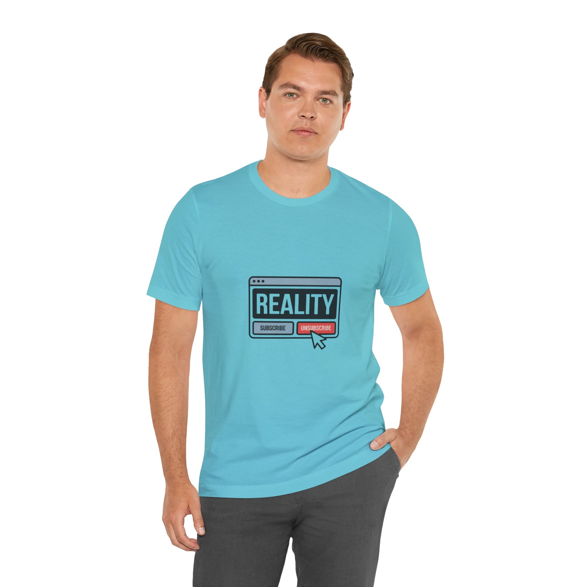 Reality Click Unisex Tee, Funny Graphic Shirt, Casual Wear, Geeky Apparel, Gift for Him/Her, Cool Tee for Everyday Style