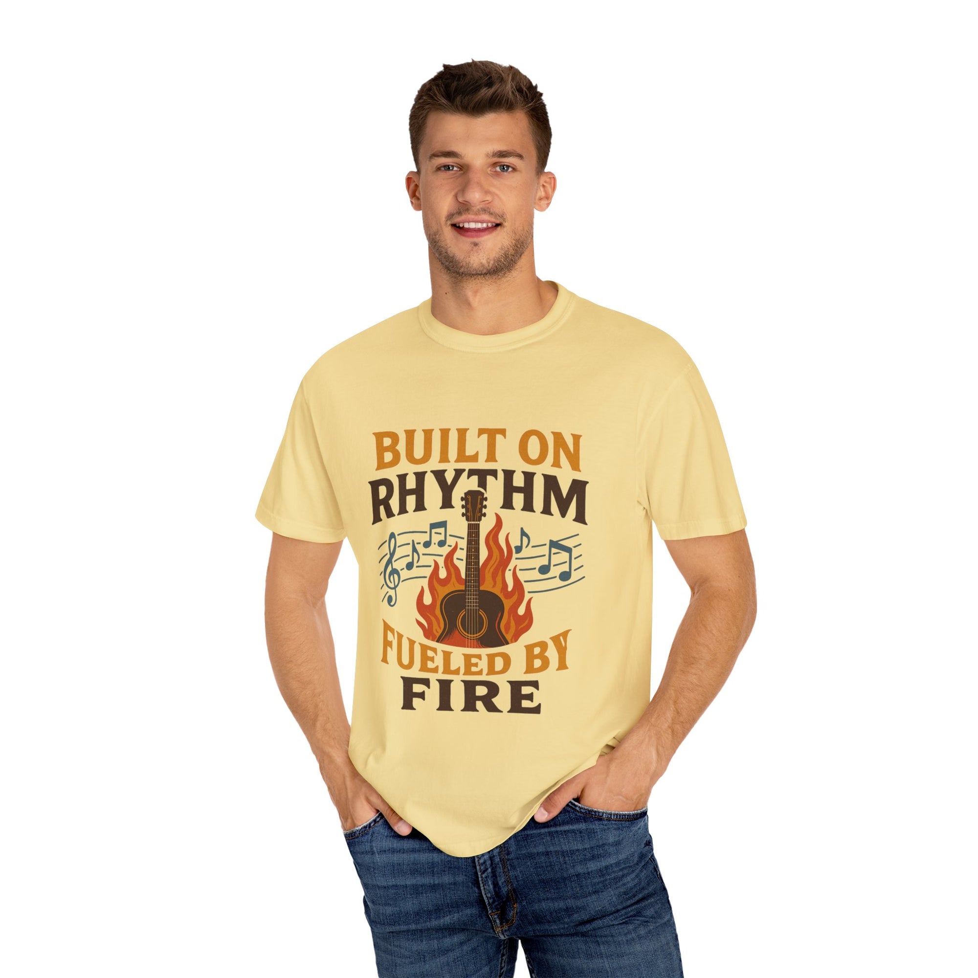 Rhythmic Fire T-Shirt, Music Lover Tee, Festival Apparel, Unisex Gift, Casual Wear, Band Merchandise