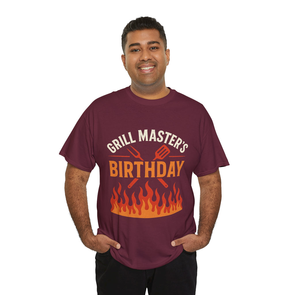 Grill Master's Birthday Tee, Funny BBQ T-Shirt, Gift for Men, Cooking Enthusiasts, Summer Party Apparel