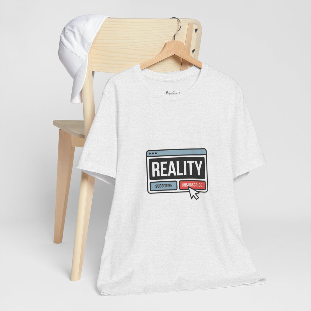 Reality Click Unisex Tee, Funny Graphic Shirt, Casual Wear, Geeky Apparel, Gift for Him/Her, Cool Tee for Everyday Style