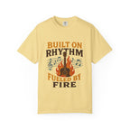 Rhythmic Fire T-Shirt, Music Lover Tee, Festival Apparel, Unisex Gift, Casual Wear, Band Merchandise