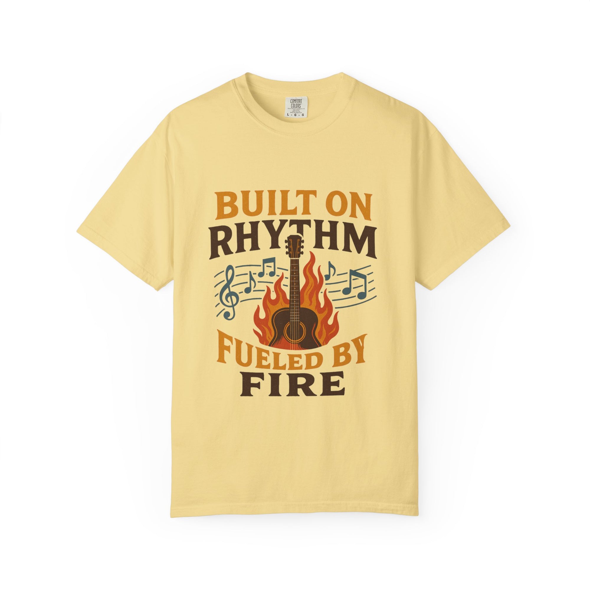 Rhythmic Fire T-Shirt, Music Lover Tee, Festival Apparel, Unisex Gift, Casual Wear, Band Merchandise