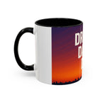 Inspiring Accent Coffee Mug - Dream, Dare, Do, Motivational Gift, Inspirational Drinkware, Sunset Design, Home Office Decor