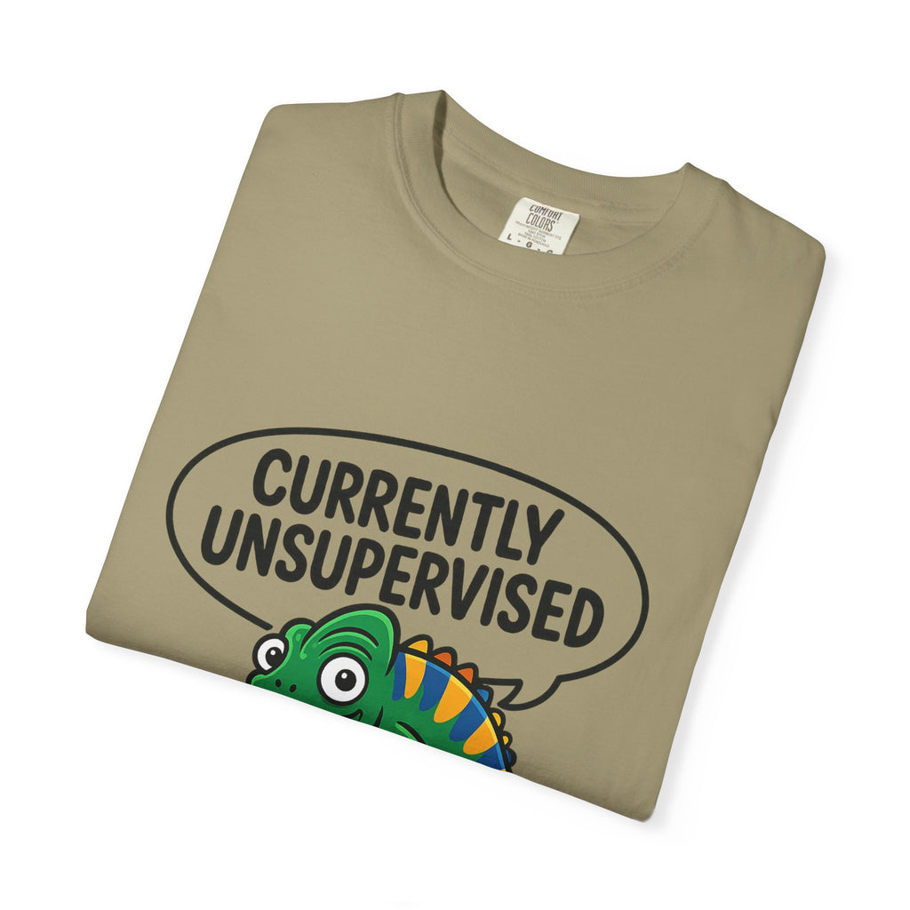 Whimsical Unisex T-Shirt, Currently Unsupervised Shirt, Fun Gift for Teens, Robot Graphic Tee, Casual Everyday Wear