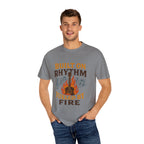 Rhythmic Fire T-Shirt, Music Lover Tee, Festival Apparel, Unisex Gift, Casual Wear, Band Merchandise