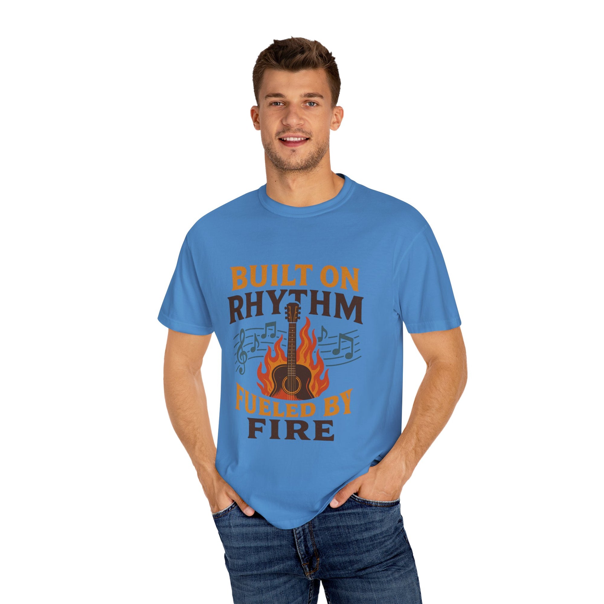 Rhythmic Fire T-Shirt, Music Lover Tee, Festival Apparel, Unisex Gift, Casual Wear, Band Merchandise