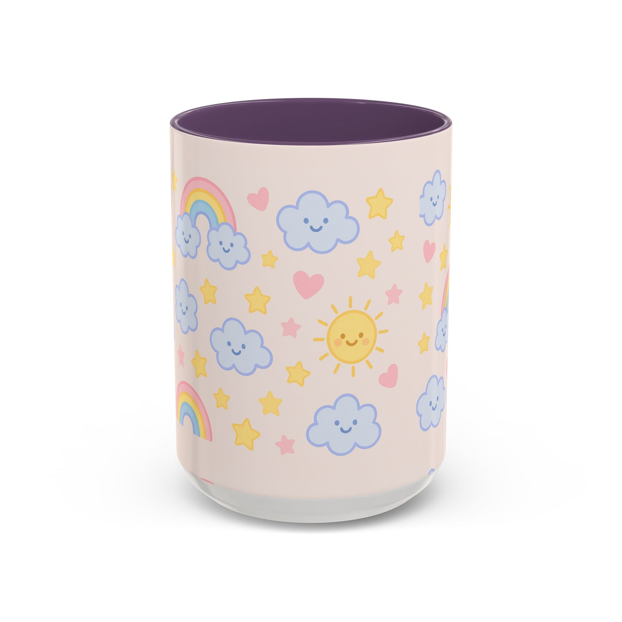 Whimsical Coffee Mug - Rainbow Sunshine Cloud Design, Cute Gift for Kids, Cheerful Home Decor, Perfect for Birthdays, Coffee Lover