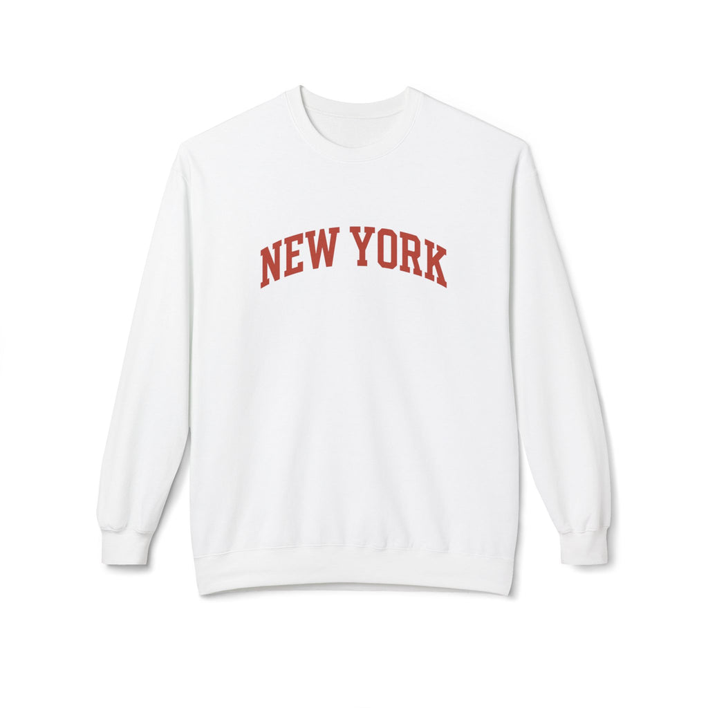 New York Love Unisex Crewneck Sweatshirt, Casual Fleece Sweatshirt, Cozy Streetwear, Gift for NYC Lovers, Fall Fashion, Comfortable Sweater