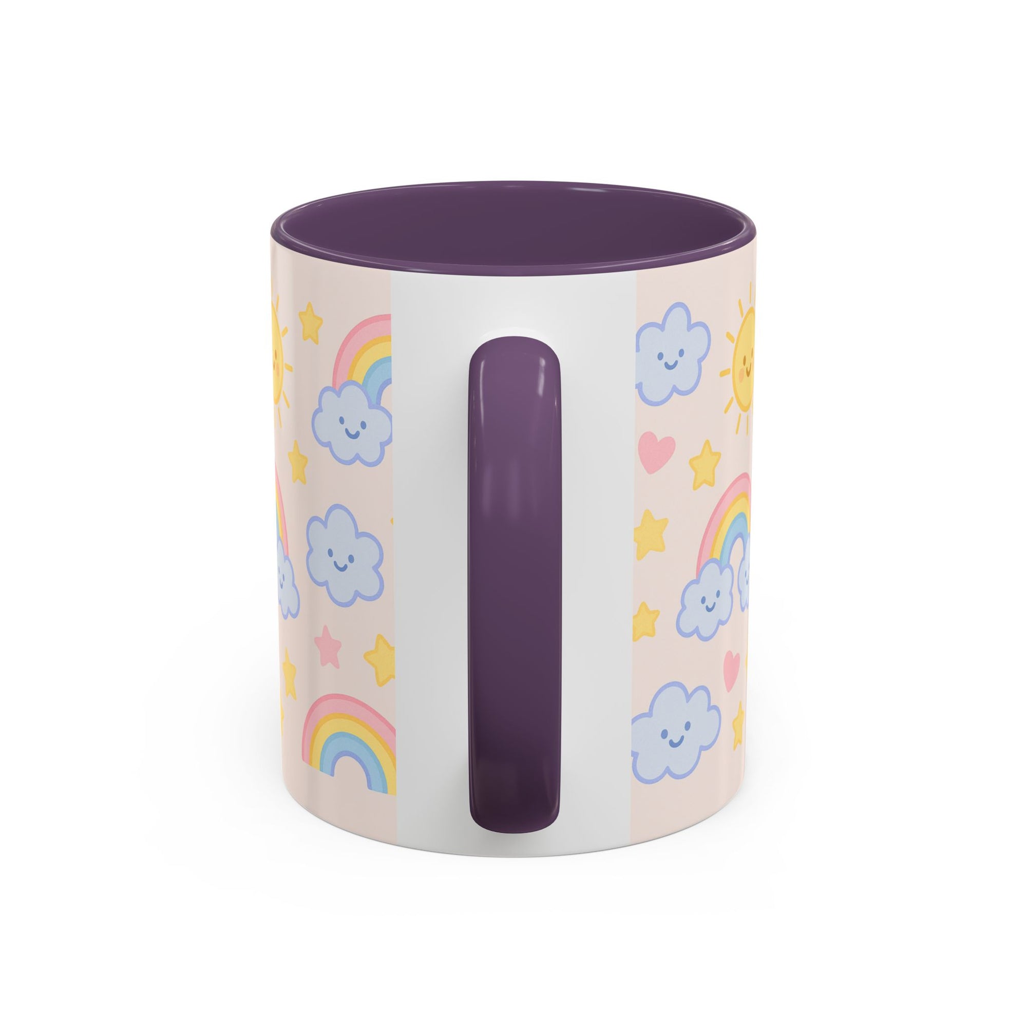 Whimsical Coffee Mug - Rainbow Sunshine Cloud Design, Cute Gift for Kids, Cheerful Home Decor, Perfect for Birthdays, Coffee Lover