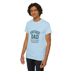 “Vintage Dad Still in Mint Condition – Funny Father’s Day Graphic Unisex Heavy Cotton T-Shirt, Retro Dad Gift Tee for Birthday, Father’s Day and other Holidays