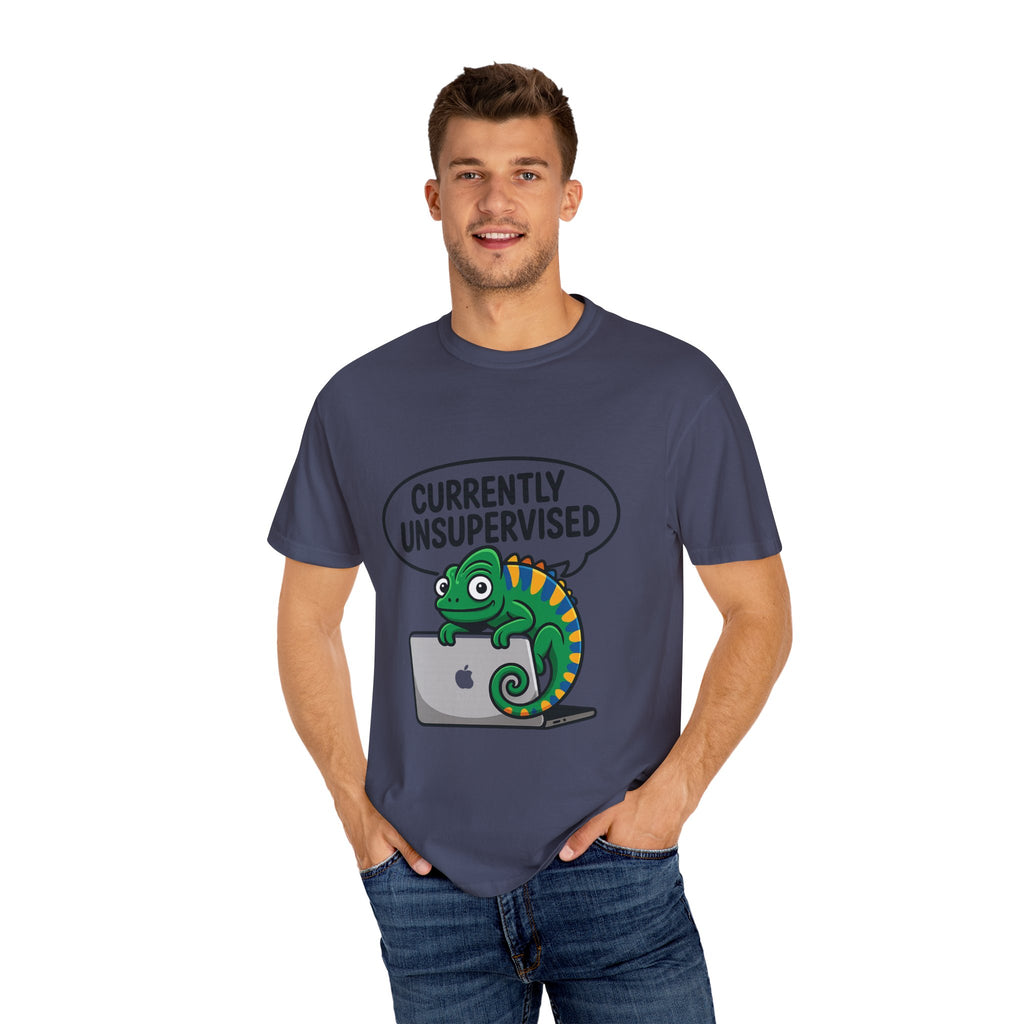 Whimsical Unisex T-Shirt, Currently Unsupervised Shirt, Fun Gift for Teens, Robot Graphic Tee, Casual Everyday Wear