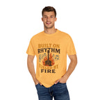 Rhythmic Fire T-Shirt, Music Lover Tee, Festival Apparel, Unisex Gift, Casual Wear, Band Merchandise