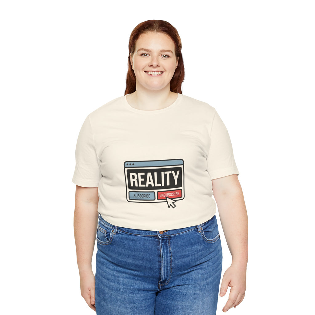 Reality Click Unisex Tee, Funny Graphic Shirt, Casual Wear, Geeky Apparel, Gift for Him/Her, Cool Tee for Everyday Style