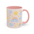 Whimsical Coffee Mug - Rainbow Sunshine Cloud Design, Cute Gift for Kids, Cheerful Home Decor, Perfect for Birthdays, Coffee Lover
