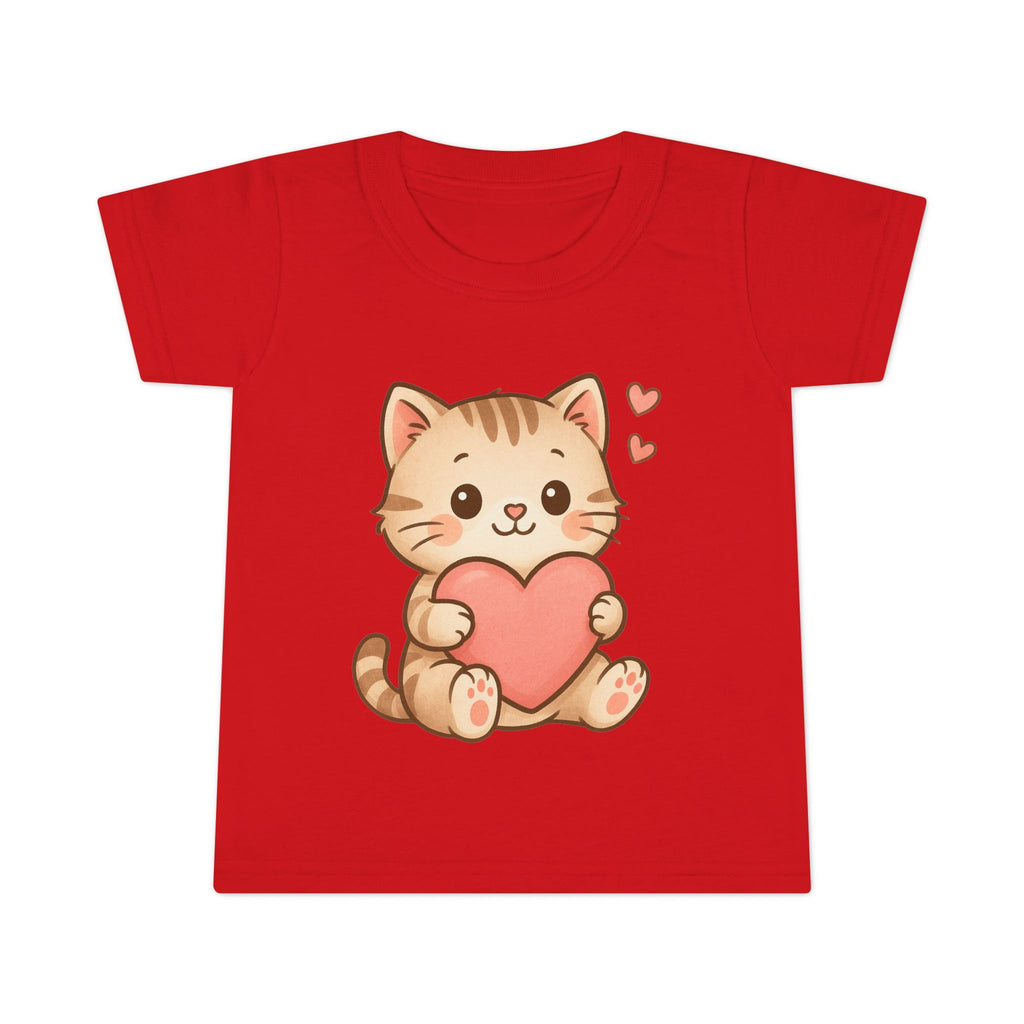 Cute Cat Love Toddler T-Shirt, Kids Cute Cat Tee, Baby Shower Gift, Toddler Birthday Gift, Pet Lover Shirt, Cute Animal Apparel