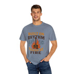 Rhythmic Fire T-Shirt, Music Lover Tee, Festival Apparel, Unisex Gift, Casual Wear, Band Merchandise