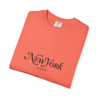 New York City Garment-Dyed Unisex T-Shirt, Trendy NYC Tee, Casual Summer Wear, Gift for Travelers, Urban Fashion