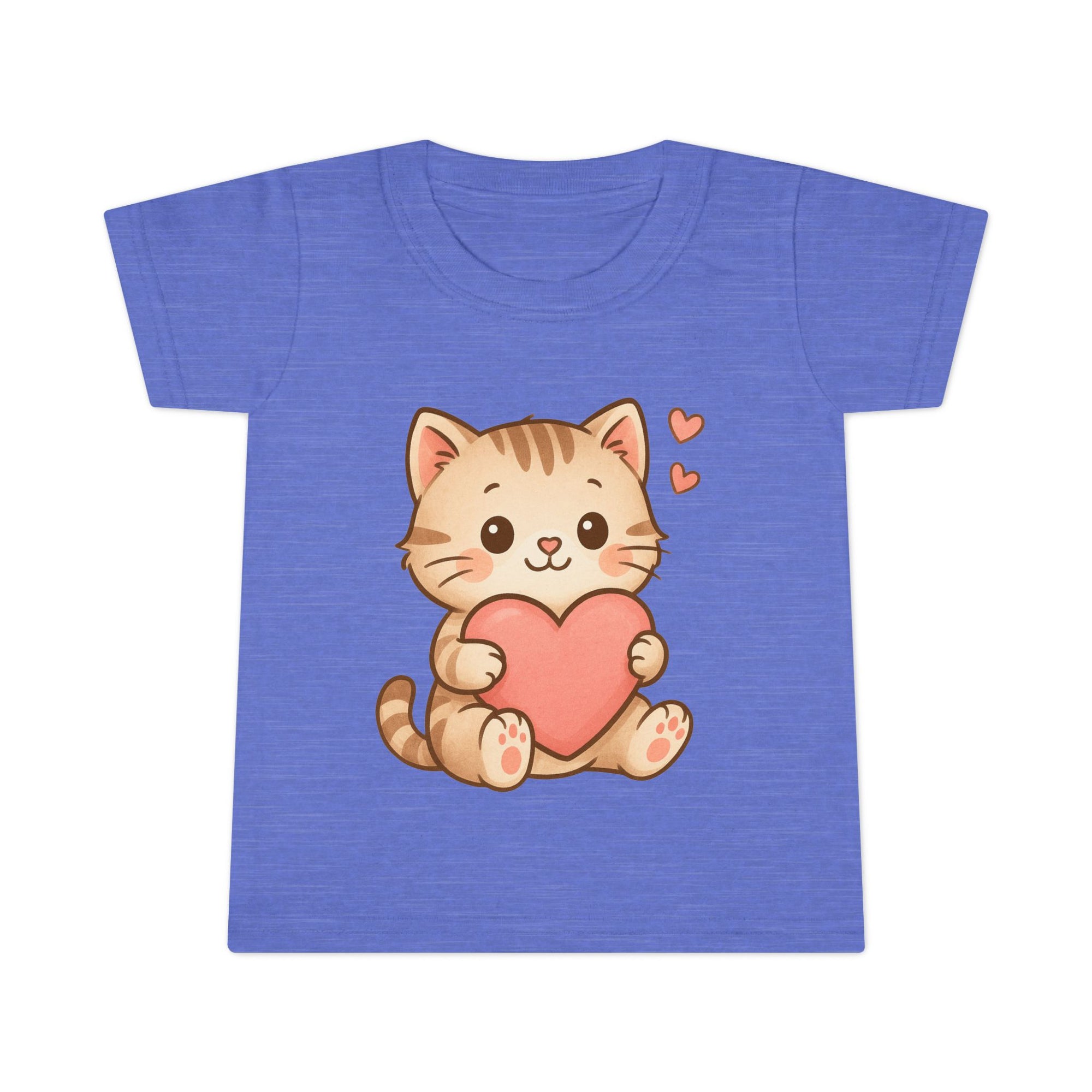 Cute Cat Love Toddler T-Shirt, Kids Cute Cat Tee, Baby Shower Gift, Toddler Birthday Gift, Pet Lover Shirt, Cute Animal Apparel