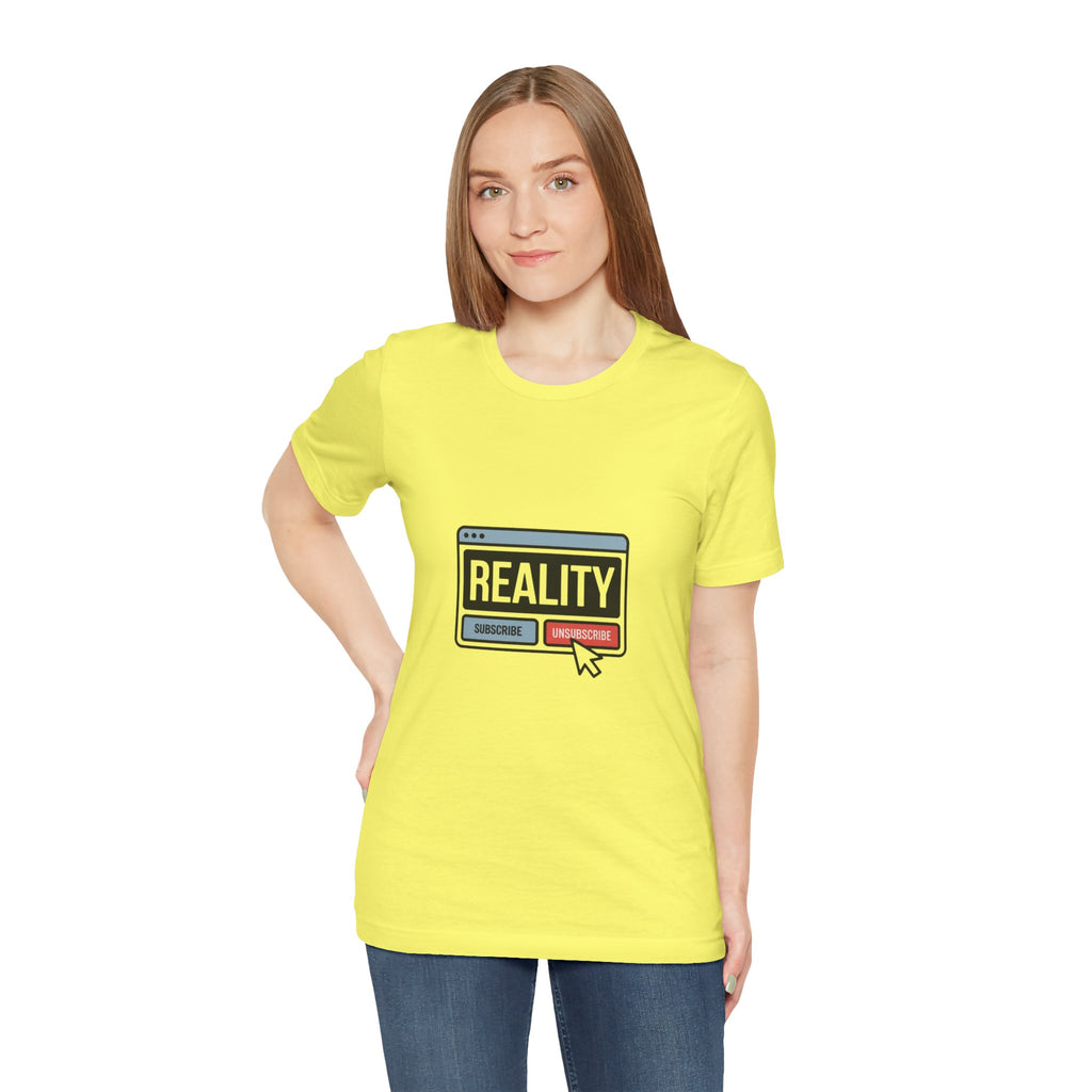 Reality Click Unisex Tee, Funny Graphic Shirt, Casual Wear, Geeky Apparel, Gift for Him/Her, Cool Tee for Everyday Style