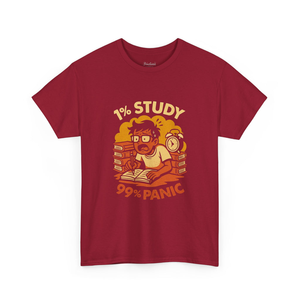 Study Panic Tee - Unisex Heavy Cotton Tee, Perfect for Students, Back to School, Stress Relief Gift, Study Humor Apparel, Exam Season [...]