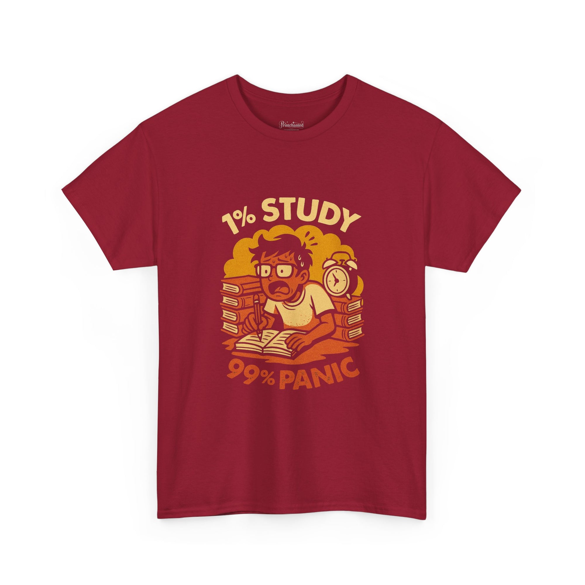 Study Panic Tee - Unisex Heavy Cotton Tee, Perfect for Students, Back to School, Stress Relief Gift, Study Humor Apparel, Exam Season [...]