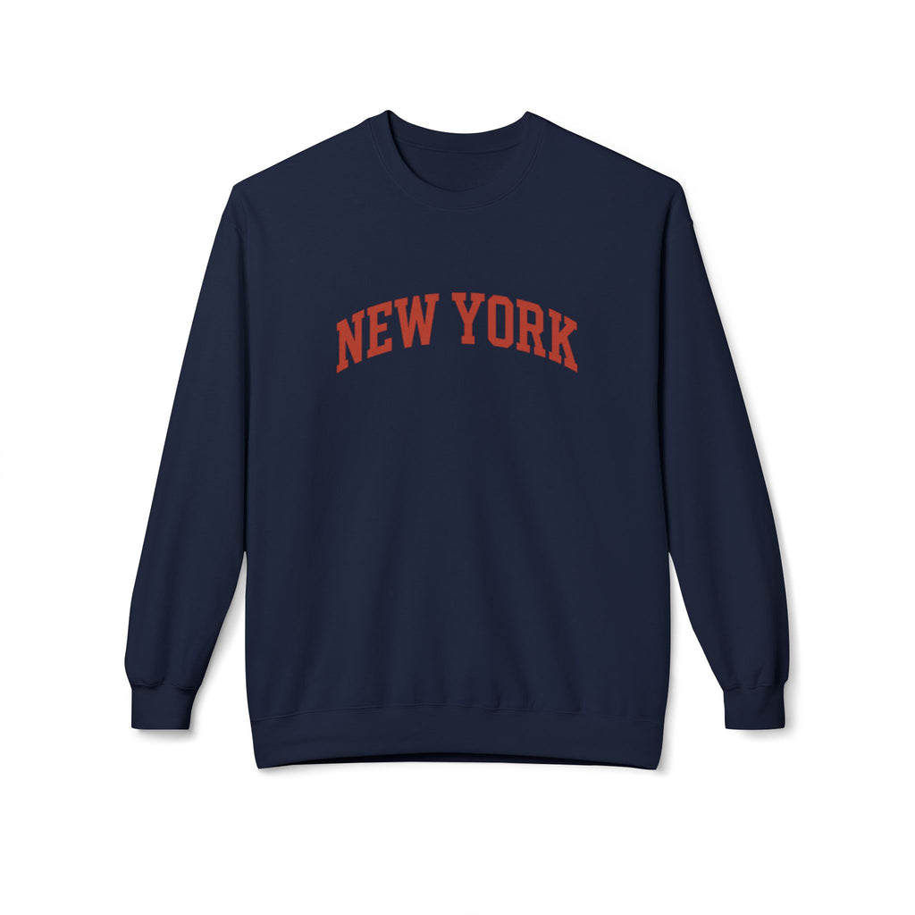 New York Love Unisex Crewneck Sweatshirt, Casual Fleece Sweatshirt, Cozy Streetwear, Gift for NYC Lovers, Fall Fashion, Comfortable Sweater