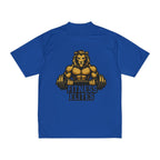 Fitness Elites Lion Weightlifting Graphic Performance T-Shirt – Gym Workout Dry-Fit Tee for Bodybuilders and Athletes