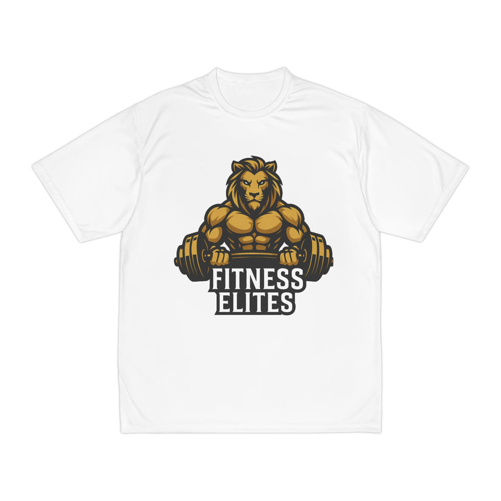 Fitness Elites Lion Weightlifting Graphic Performance T-Shirt – Gym Workout Dry-Fit Tee for Bodybuilders and Athletes