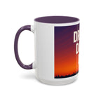 Inspiring Accent Coffee Mug - Dream, Dare, Do, Motivational Gift, Inspirational Drinkware, Sunset Design, Home Office Decor