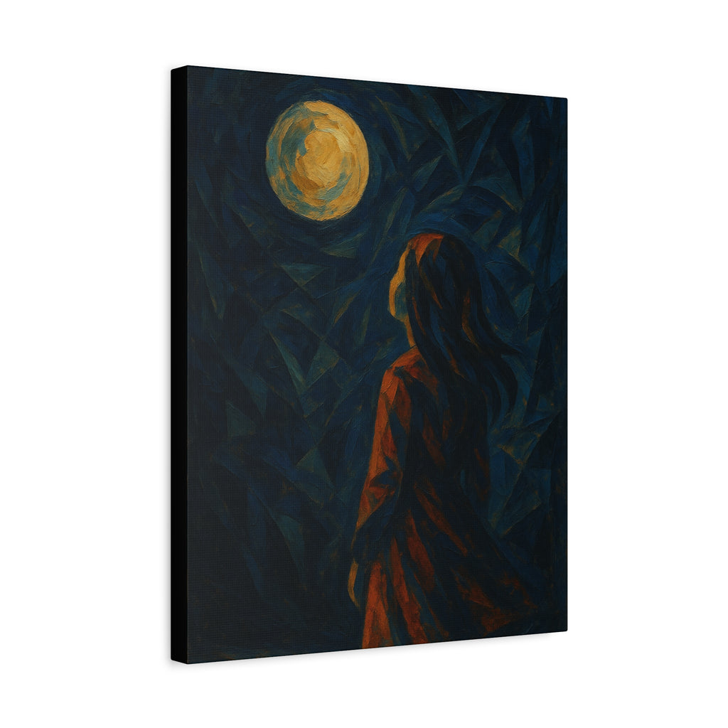 Canvas Wall Art - Serene Nightscape, Inspirational Home Decor, Modern Wall Hanging, Gift for Art Lovers, Bedroom Decor