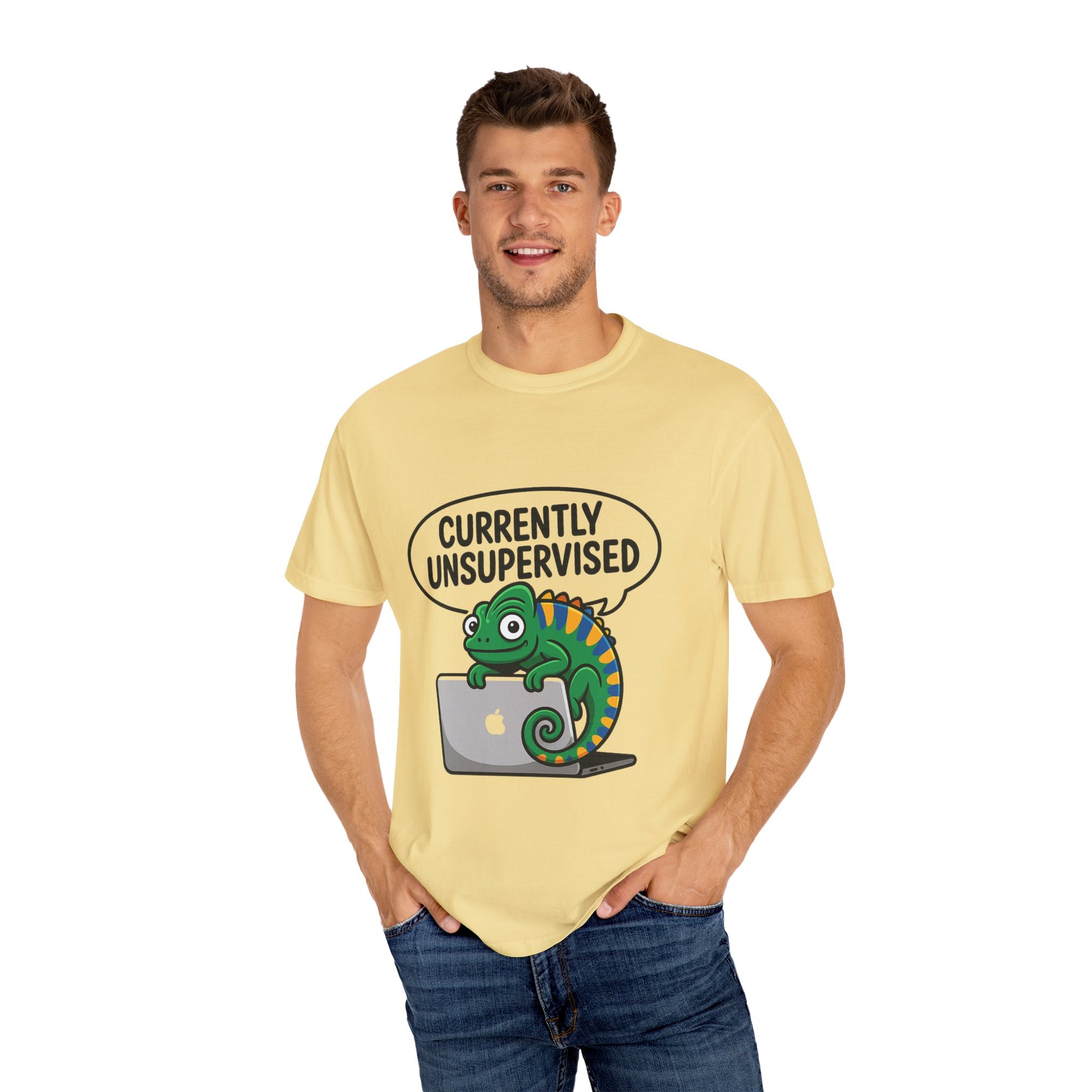 Whimsical Unisex T-Shirt, Currently Unsupervised Shirt, Fun Gift for Teens, Robot Graphic Tee, Casual Everyday Wear