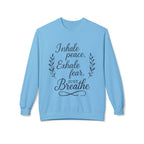 Mindfulness Crewneck Sweatshirt, Cozy Sweatshirt, Inspirational Apparel, Relaxation Gift, Gift for Yogis, Meditation Wear