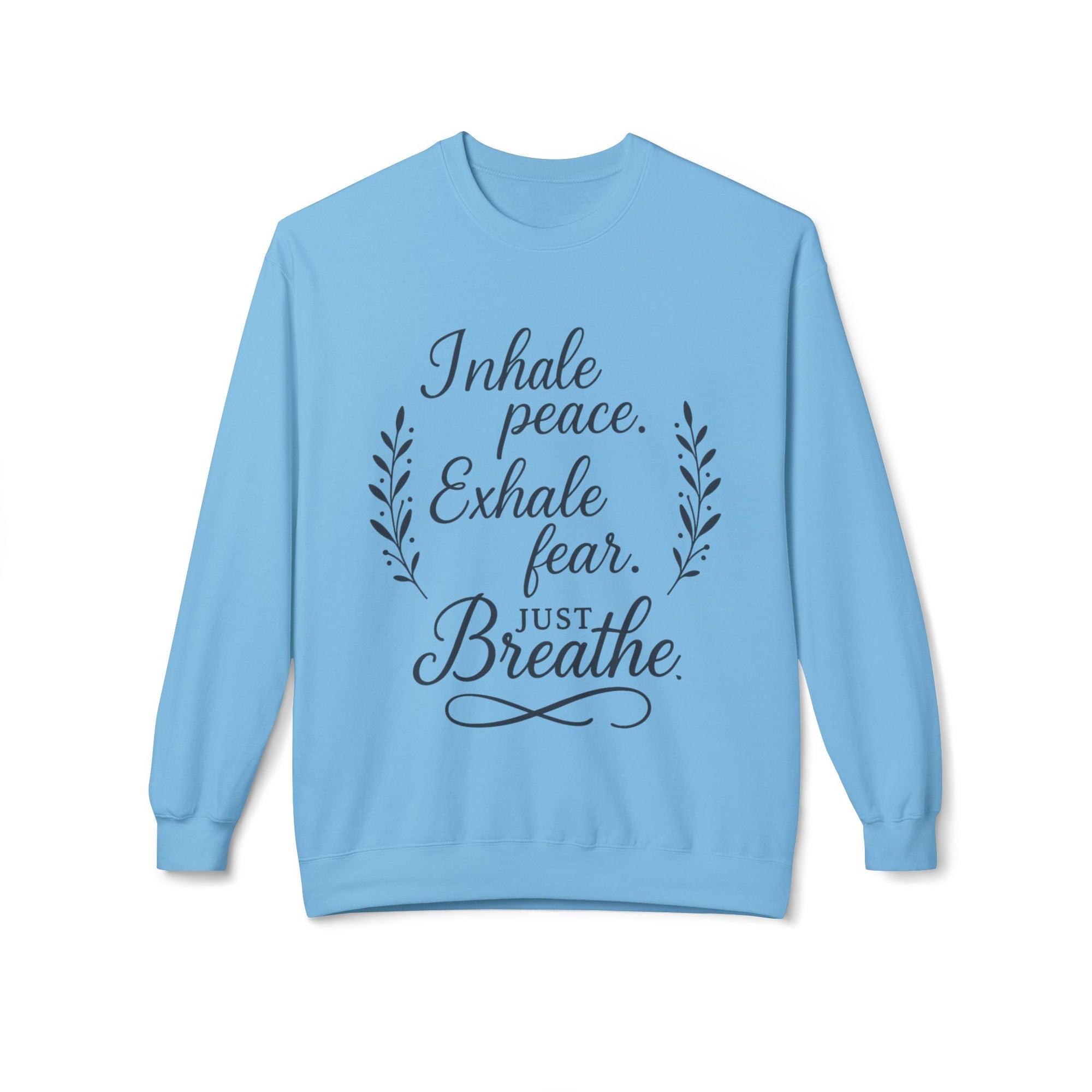 Mindfulness Crewneck Sweatshirt, Cozy Sweatshirt, Inspirational Apparel, Relaxation Gift, Gift for Yogis, Meditation Wear
