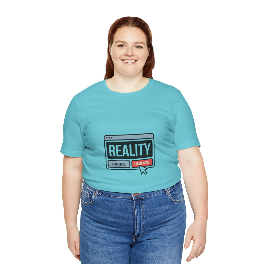 Reality Click Unisex Tee, Funny Graphic Shirt, Casual Wear, Geeky Apparel, Gift for Him/Her, Cool Tee for Everyday Style