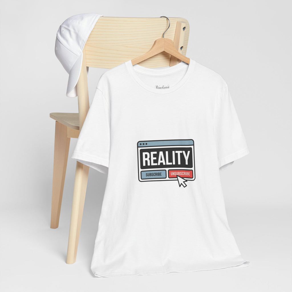 Reality Click Unisex Tee, Funny Graphic Shirt, Casual Wear, Geeky Apparel, Gift for Him/Her, Cool Tee for Everyday Style