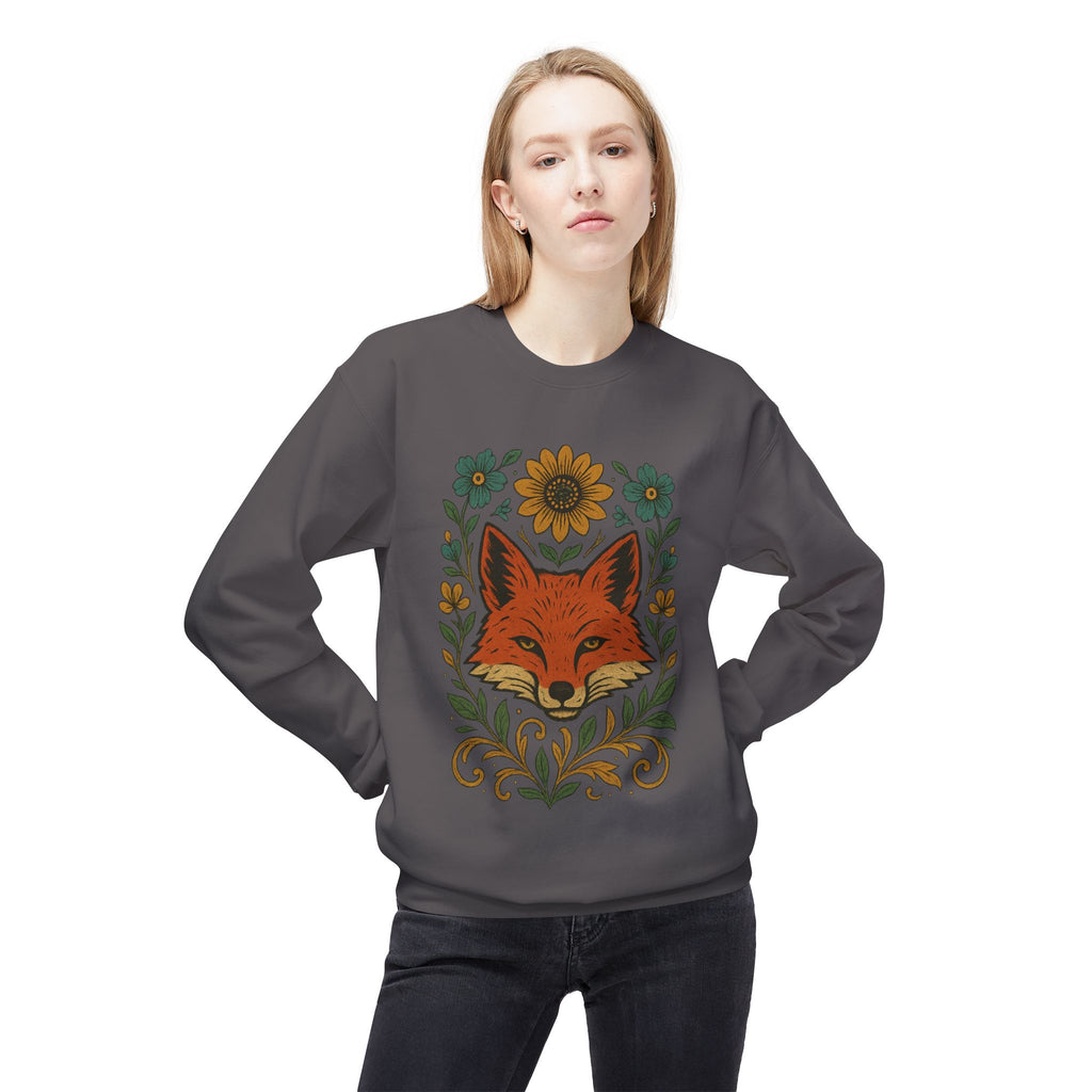 Cozy Fox Sweatshirt - Unisex Midweight Fleece Pullover, Perfect for Fall Layering, Nature Lovers Gift, Cute Animal Apparel, [...]