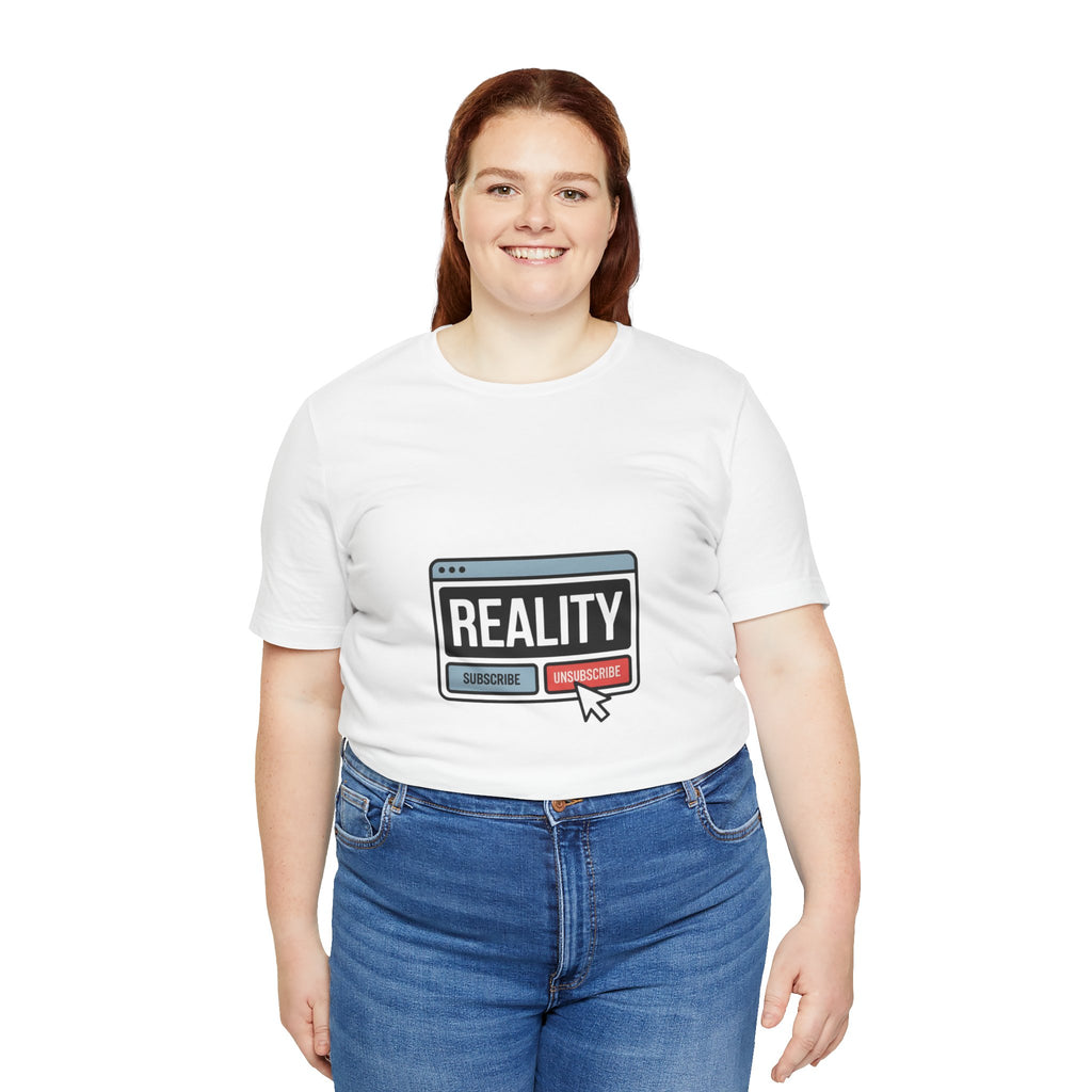 Reality Click Unisex Tee, Funny Graphic Shirt, Casual Wear, Geeky Apparel, Gift for Him/Her, Cool Tee for Everyday Style