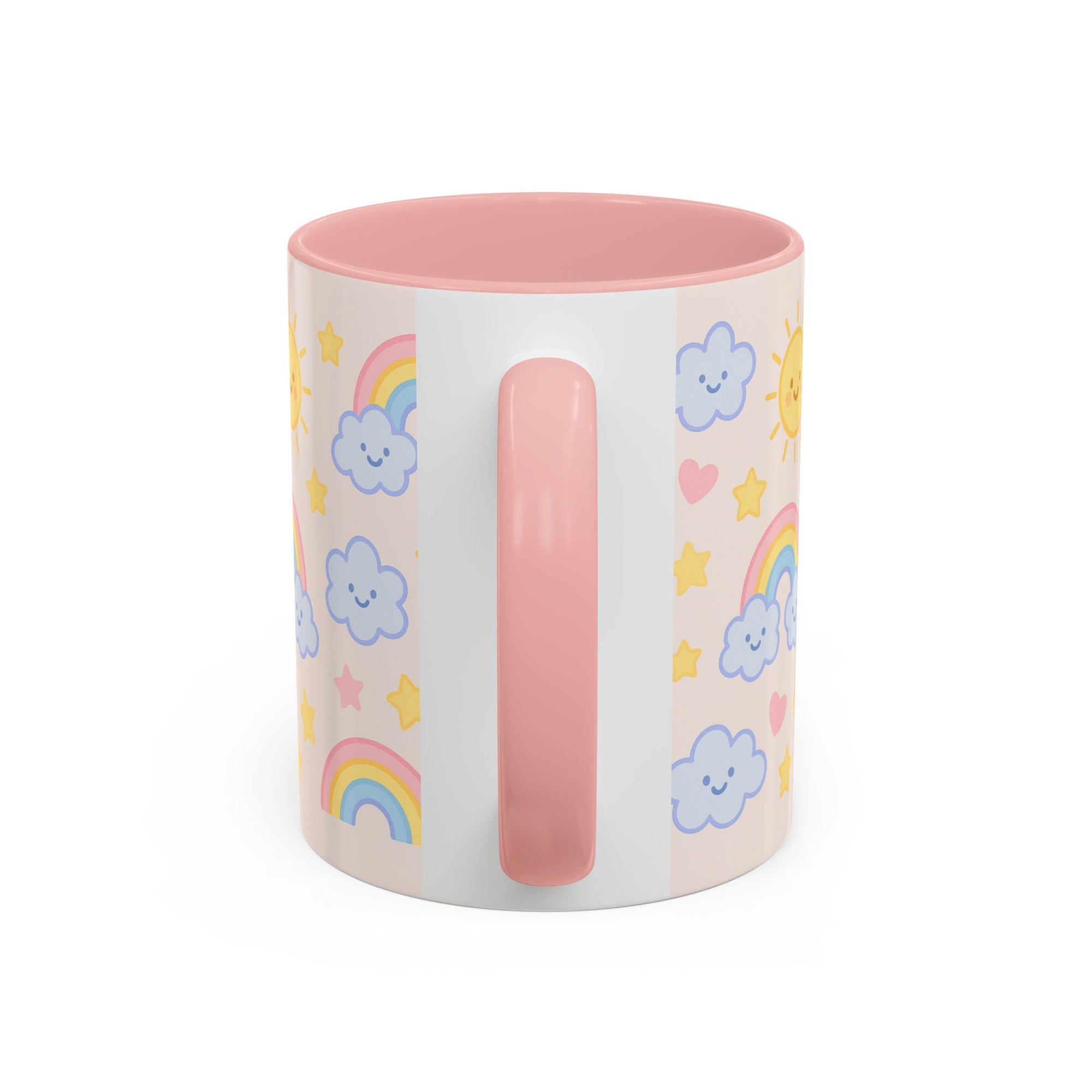 Whimsical Coffee Mug - Rainbow Sunshine Cloud Design, Cute Gift for Kids, Cheerful Home Decor, Perfect for Birthdays, Coffee Lover