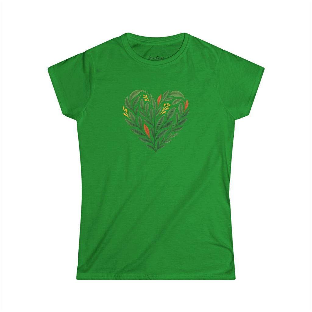 Women's Floral Heart Tee, Eco-Friendly T-Shirt, Gift for Nature Lovers, Casual Outfit, Perfect for Valentine's Day, Mother's Day
