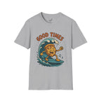 Surfing Cookie T-Shirt | Unisex Softstyle Tee | Fun Summer Vibes, Beach Life, Gift for Foodies, Good Times Shirt