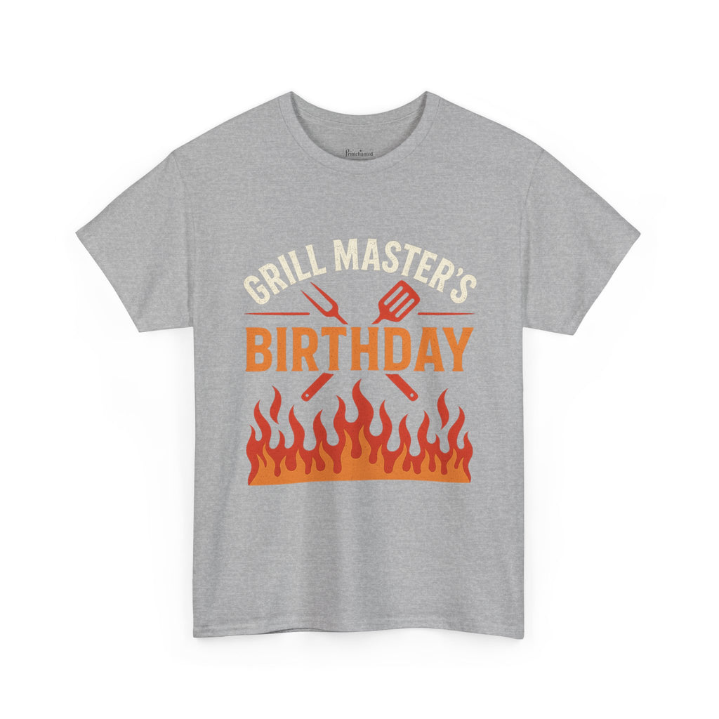 Grill Master's Birthday Tee, Funny BBQ T-Shirt, Gift for Men, Cooking Enthusiasts, Summer Party Apparel