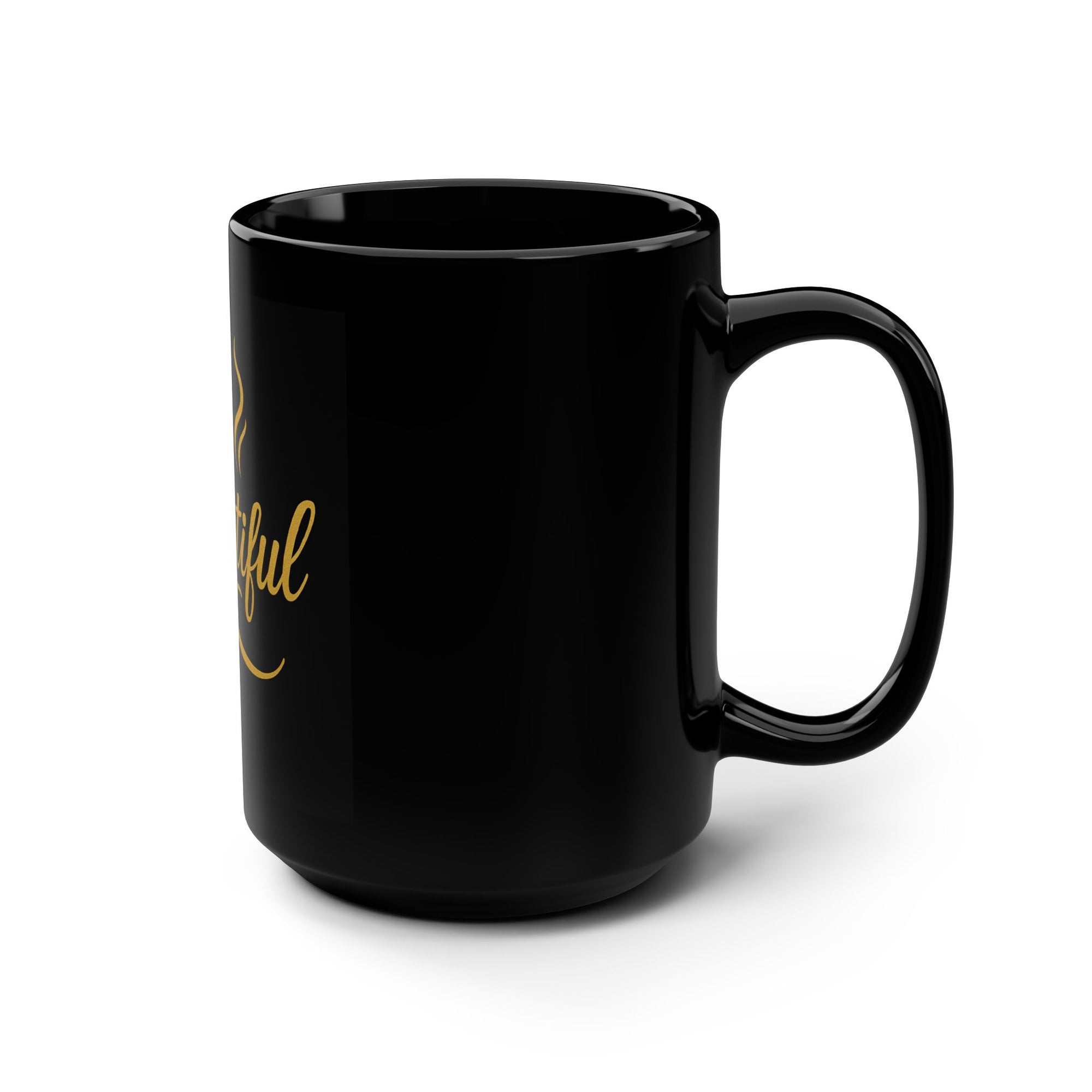 Brewtiful Black Coffee Mug, Perfect Gift for Coffee Lovers, Stylish Kitchenware, Unique Tea Mug, Great for Birthdays, Holidays