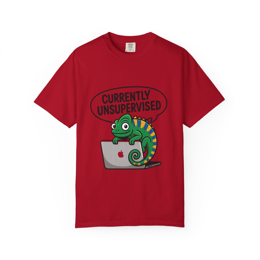 Whimsical Unisex T-Shirt, Currently Unsupervised Shirt, Fun Gift for Teens, Robot Graphic Tee, Casual Everyday Wear