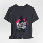 Victory Comes to Those Who Prepare Tee, Motivational T-Shirt, Unisex Graphic Tee, Inspirational Casual Wear, Gift for Gamers and Coaches